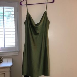 Satin slip dress.